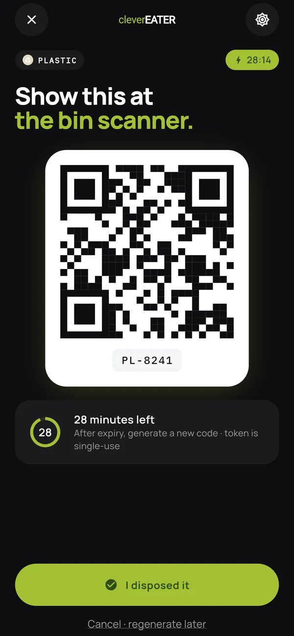 cleverEATER: QR code